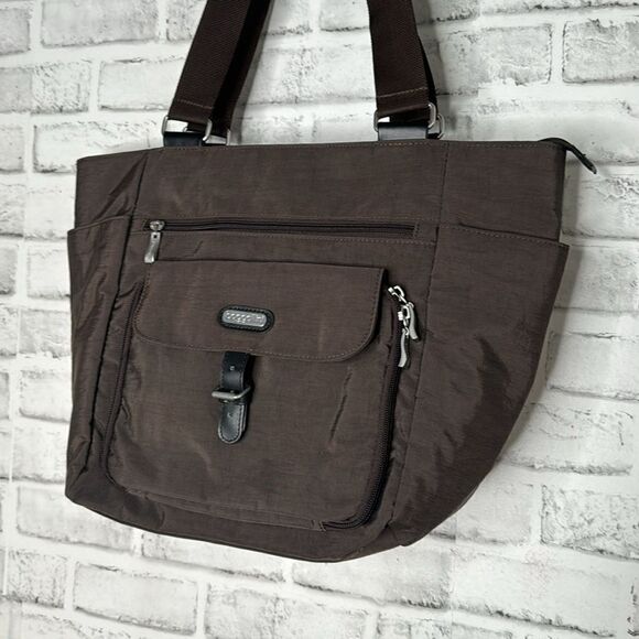 Baggallini Chocolate Town Tote Bag Purse Travel - Picture 2 of 8